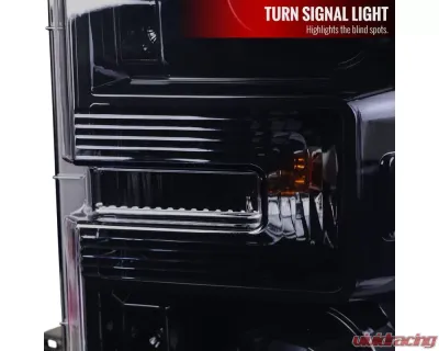 Spec-D Switchback LED C-Bar Projector Headlights (Glossy Black Housing/Smoked Lens) Ford F-Series 2017-2019 - 2LHP-F25017G-TM
