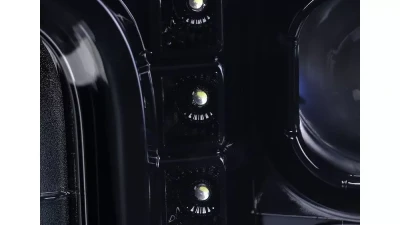 Spec-D Switchback LED C-Bar Projector Headlights (Glossy Black Housing/Smoked Lens) Ford F-Series 2017-2019                                     - 2LHP-F25017G-TM - Image 5