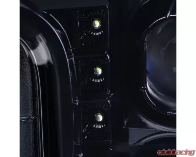 Spec-D Switchback LED C-Bar Projector Headlights (Glossy Black Housing/Smoked Lens) Ford F-Series 2017-2019 - 2LHP-F25017G-TM