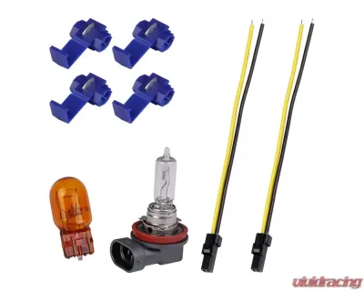 Spec-D Switchback LED C-Bar Projector Headlights (Glossy Black Housing/Smoked Lens) Ford F-Series 2017-2019 - 2LHP-F25017G-TM