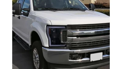 Spec-D Switchback LED C-Bar Projector Headlights (Glossy Black Housing/Smoked Lens) Ford F-Series 2017-2019                                     - 2LHP-F25017G-TM - Image 10