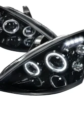 Spec-D Dual Halo Projector Headlights (Glossy Black Housing/Smoked Lens) Ford Focus 2000-2004                                     - 2LHP-FOC00G-TM - Image 10