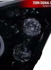 Spec-D Dual Halo Projector Headlights (Glossy Black Housing/Smoked Lens) Ford Focus 2000-2004                                     - 2LHP-FOC00G-TM - Image 6