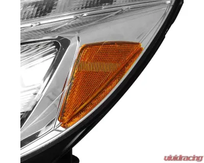 Spec-D Projector Headlights w/ LED Light Strip & LED Turn Signal Lights (Chrome Housing/Clear Lens) Ford Focus 2012-2014 - 2LHP-FOC12-TM