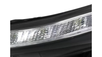 Spec-D Projector Headlights w/ LED Light Strip & LED Turn Signal Lights (Matte Black Housing/Clear Lens) Ford Focus 2012-2014                                     - 2LHP-FOC12JM-TM - Image 9