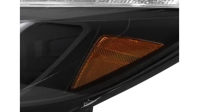 Spec-D Projector Headlights w/ LED Light Strip & LED Turn Signal Lights (Matte Black Housing/Clear Lens) Ford Focus 2012-2014                                     - 2LHP-FOC12JM-TM - Image 10