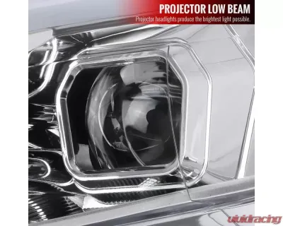 Spec-D Projector Headlights w/ LED Sequential Turn Signal Lights (Chrome Housing/Clear Lens) Ford Focus 2015-2018 - 2LHP-FOC15-SQ-TM