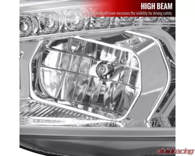 Spec-D Projector Headlights w/ LED Sequential Turn Signal Lights (Chrome Housing/Clear Lens) Ford Focus 2015-2018 - 2LHP-FOC15-SQ-TM