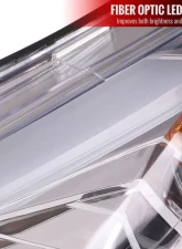 Spec-D Projector Headlights w/ LED Sequential Turn Signal Lights (Chrome Housing/Clear Lens) Ford Focus 2015-2018                                     - 2LHP-FOC15-SQ-TM - Image 6