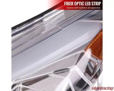 Spec-D Projector Headlights w/ LED Sequential Turn Signal Lights (Chrome Housing/Clear Lens) Ford Focus 2015-2018 - 2LHP-FOC15-SQ-TM