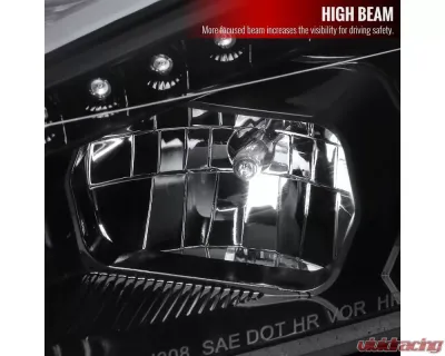 Spec-D Projector Headlights w/ LED Sequential Turn Signal Lights (Jet Black Housing/Clear Lens) Ford Focus 2015-2018 - 2LHP-FOC15BK-SQ-TM