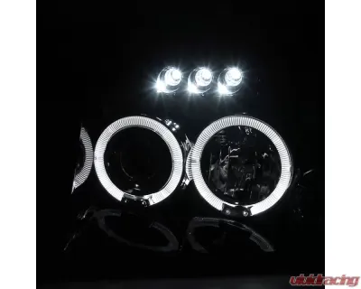 Spec-D Dual Halo Projector Headlights (Glossy Black Housing/Smoked Lens) Nissan Frontier 2001-2004 - 2LHP-FRO01G-TM