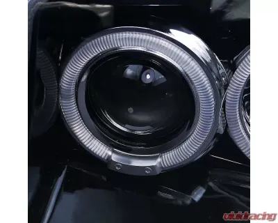 Spec-D Dual Halo Projector Headlights (Glossy Black Housing/Smoked Lens) Nissan Frontier 2001-2004 - 2LHP-FRO01G-TM