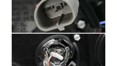 Spec-D Dual Halo Projector Headlights (Glossy Black Housing/Smoked Lens) Nissan Frontier 2001-2004                                     - 2LHP-FRO01G-TM - Image 7