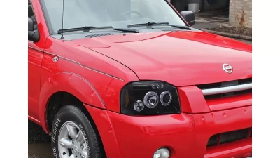 Spec-D Dual Halo Projector Headlights (Glossy Black Housing/Smoked Lens) Nissan Frontier 2001-2004                                     - 2LHP-FRO01G-TM - Image 9