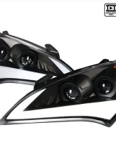 Spec-D Sequential LED Bar Projector Headlights (Matte Black Housing/Clear Lens) Hyundai Genesis Coupe 2010-2012                                     - 2LHP-GENS210JM-OZ - Image 10