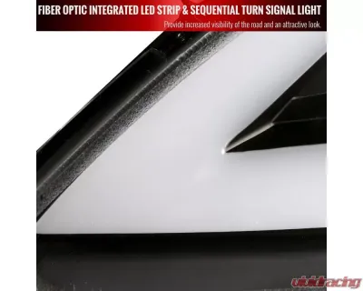 Spec-D Sequential LED Bar Projector Headlights (Matte Black Housing/Clear Lens) Hyundai Genesis Coupe 2010-2012 - 2LHP-GENS210JM-OZ
