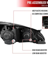 Spec-D Sequential LED Bar Projector Headlights (Matte Black Housing/Clear Lens) Hyundai Genesis Coupe 2010-2012                                     - 2LHP-GENS210JM-OZ - Image 9