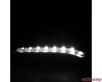 Spec-D Projector Headlights w/ SMD LED Light Strip (Matte Black Housing/Clear Lens) Hyundai Genesis Coupe 2010-2012 - 2LHP-GENS210JM-V2-TM