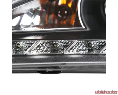 Spec-D Projector Headlights w/ SMD LED Light Strip (Matte Black Housing/Clear Lens) Hyundai Genesis Coupe 2010-2012 - 2LHP-GENS210JM-V2-TM