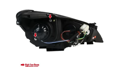 Spec-D Projector Headlights w/ SMD LED Light Strip (Matte Black Housing/Clear Lens) Hyundai Genesis Coupe 2010-2012                                     - 2LHP-GENS210JM-V2-TM - Image 9