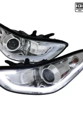Spec-D LED Bar Projector Headlights (Chrome Housing/Clear Lens) Hyundai Elantra 2011-2013                                     - 2LHP-HTRA11-TM - Image 8