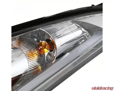 Spec-D LED Bar Projector Headlights (Chrome Housing/Clear Lens) Hyundai Elantra 2011-2013 - 2LHP-HTRA11-TM
