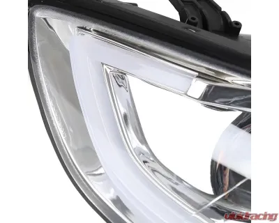 Spec-D LED Bar Projector Headlights (Chrome Housing/Clear Lens) Hyundai Elantra 2011-2013 - 2LHP-HTRA11-TM