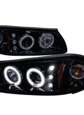 Spec-D Dual Halo Projector Headlights (Glossy Black Housing/Smoked Lens) Chevrolet Impala 2000-2005                                     - 2LHP-IPA00G-TM - Image 10