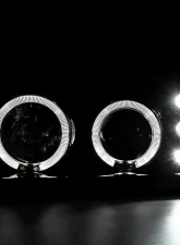 Spec-D Dual Halo Projector Headlights (Glossy Black Housing/Smoked Lens) Chevrolet Impala 2000-2005                                     - 2LHP-IPA00G-TM - Image 2