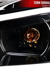 Spec-D LED Bar Projector Headlights (Jet Black Housing/Clear Lens) Chevrolet Impala | Monte Carlo 2006-2015                                     - 2LHP-IPA06BK-TM - Image 5