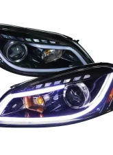 Spec-D LED Bar Projector Headlights (Glossy Black Housing/Smoked Lens) Chevrolet Impala | Monte Carlo 2006-2015                                     - 2LHP-IPA06G-TM - Image 10