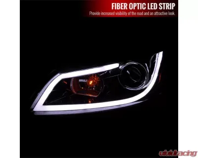 Spec-D LED Bar Projector Headlights (Glossy Black Housing/Smoked Lens) Chevrolet Impala | Monte Carlo 2006-2015 - 2LHP-IPA06G-TM