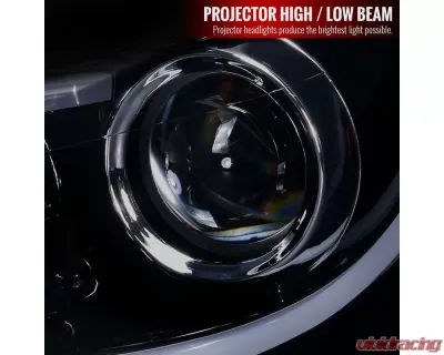 Spec-D LED Bar Projector Headlights (Glossy Black Housing/Smoked Lens) Chevrolet Impala | Monte Carlo 2006-2015 - 2LHP-IPA06G-TM