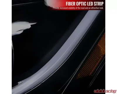 Spec-D LED Bar Projector Headlights (Glossy Black Housing/Smoked Lens) Chevrolet Impala | Monte Carlo 2006-2015 - 2LHP-IPA06G-TM