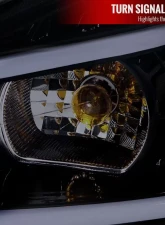 Spec-D LED Bar Projector Headlights (Glossy Black Housing/Smoked Lens) Chevrolet Impala | Monte Carlo 2006-2015                                     - 2LHP-IPA06G-TM - Image 5