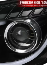 Spec-D LED Bar Projector Headlights (Matte Black Housing/Clear Lens) Chevrolet Impala | Monte Carlo 2006-2015                                     - 2LHP-IPA06JM-TM - Image 3