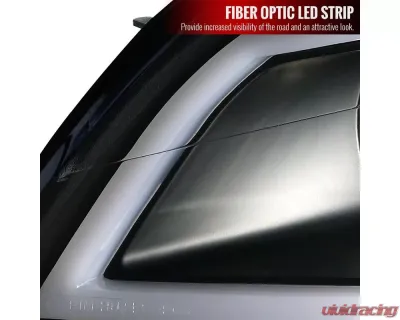 Spec-D LED Bar Projector Headlights (Matte Black Housing/Clear Lens) Chevrolet Impala | Monte Carlo 2006-2015 - 2LHP-IPA06JM-TM