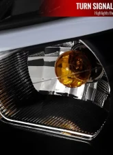 Spec-D LED Bar Projector Headlights (Matte Black Housing/Clear Lens) Chevrolet Impala | Monte Carlo 2006-2015                                     - 2LHP-IPA06JM-TM - Image 5