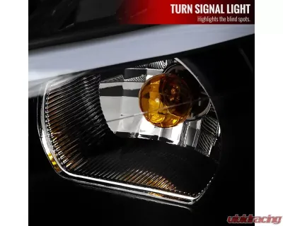 Spec-D LED Bar Projector Headlights (Matte Black Housing/Clear Lens) Chevrolet Impala | Monte Carlo 2006-2015 - 2LHP-IPA06JM-TM