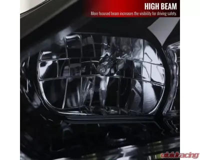 Spec-D SMD LED Light Strip Projector Headlights w/ Sequential Turn Signals (Glossy Black Housing/Smoked Lens) Lexus IS250 | IS350 2006-2010 - 2LHP-IS25006G-SQ-TM