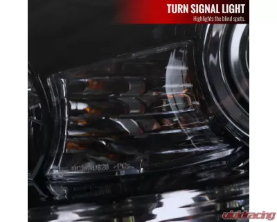 Spec-D SMD LED Light Strip Projector Headlights w/ Sequential Turn Signals (Glossy Black Housing/Smoked Lens) Lexus IS250 | IS350 2006-2010 - 2LHP-IS25006G-SQ-TM