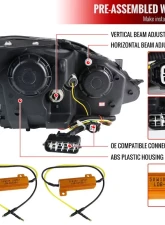 Spec-D SMD LED Light Strip Projector Headlights w/ Sequential Turn Signals (Glossy Black Housing/Smoked Lens) Lexus IS250 | IS350 2006-2010                                     - 2LHP-IS25006G-SQ-TM - Image 10