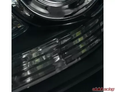 Spec-D SMD LED Light Strip Projector Headlights w/ LED Turn Signal Lights (Matte Black Housing/Clear Lens) Lexus IS250 | IS350 2006-2010 - 2LHP-IS25006JM-TM