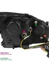 Spec-D SMD LED Light Strip Projector Headlights w/ LED Turn Signal Lights (Matte Black Housing/Clear Lens) Lexus IS250 | IS350 2006-2010                                     - 2LHP-IS25006JM-TM - Image 9