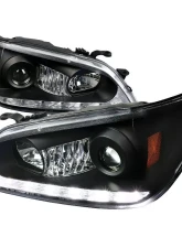 Spec-D Projector Headlights w/ LED Light Strip & LED Turn Signal Lights (Matte Black Housing/Clear Lens) Lexus IS300 2001-2005                                     - 2LHP-IS30001JM-TM - Image 10