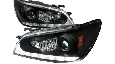 Spec-D Projector Headlights w/ LED Light Strip & LED Turn Signal Lights (Matte Black Housing/Clear Lens) Lexus IS300 2001-2005                                     - 2LHP-IS30001JM-TM - Image 10