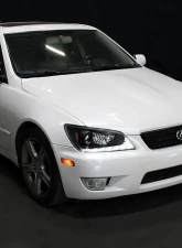 Spec-D Projector Headlights w/ LED Light Strip & LED Turn Signal Lights (Matte Black Housing/Clear Lens) Lexus IS300 2001-2005                                     - 2LHP-IS30001JM-TM - Image 4