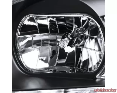 Spec-D Projector Headlights w/ LED Light Strip & LED Turn Signal Lights (Matte Black Housing/Clear Lens) Lexus IS300 2001-2005 - 2LHP-IS30001JM-TM