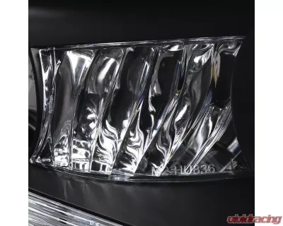 Spec-D Projector Headlights w/ LED Light Strip & LED Turn Signal Lights (Matte Black Housing/Clear Lens) Lexus IS300 2001-2005 - 2LHP-IS30001JM-TM